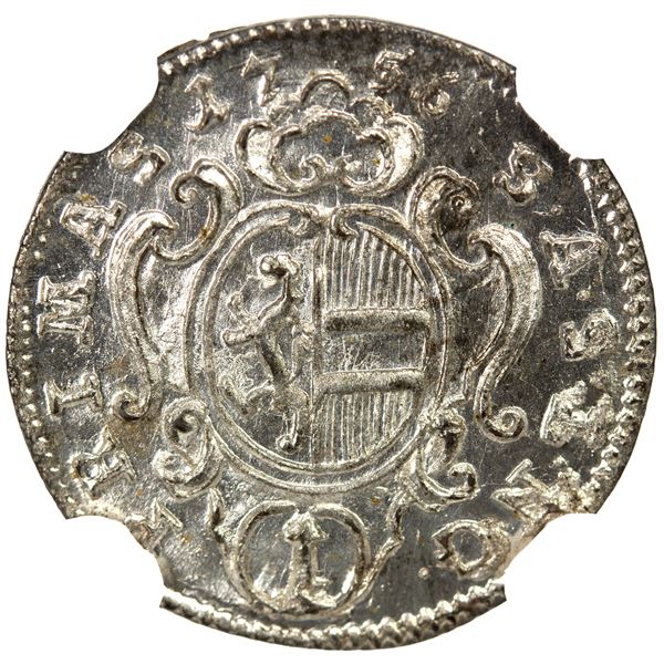 AUSTRIA: SALZBURG: Sigismund Graf von Schrattenbach, 1753-1771, AR kreuzer, 1756, NGC MS67 +. CAC