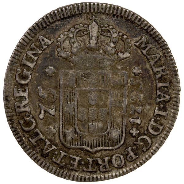 AZORES: Maria I, 1786-1799, AR 75 reis, 1795, F-VF