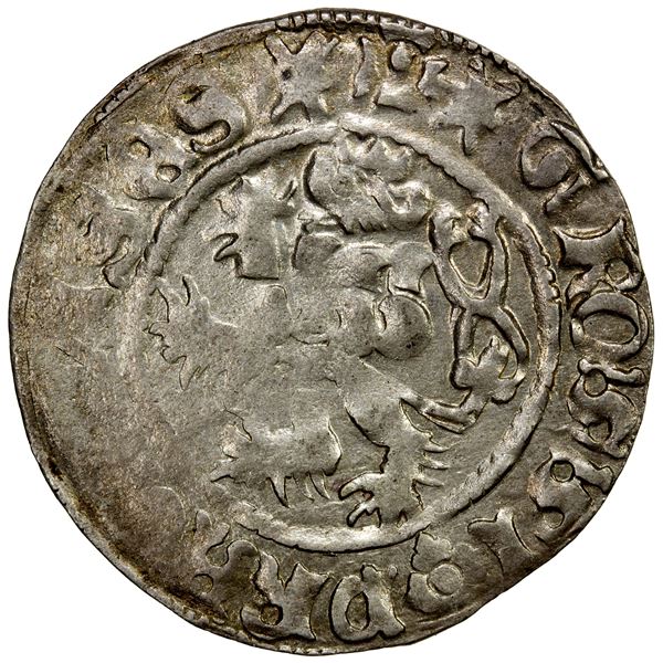 BOHEMIA: Wladislaus II, 1471-1516, AR prager groschen (2.70g), ND, EF