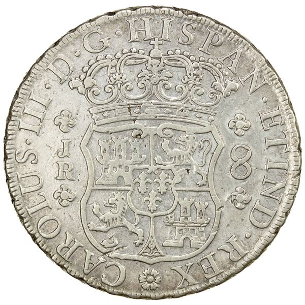 BOLIVIA: Carlos III, 1759-1788, AR 8 reales, 1768, EF