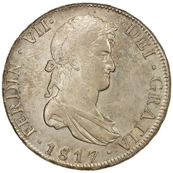 BOLIVIA: Fernando VII, 1808-1825, AR 8 reales, 1817, AU