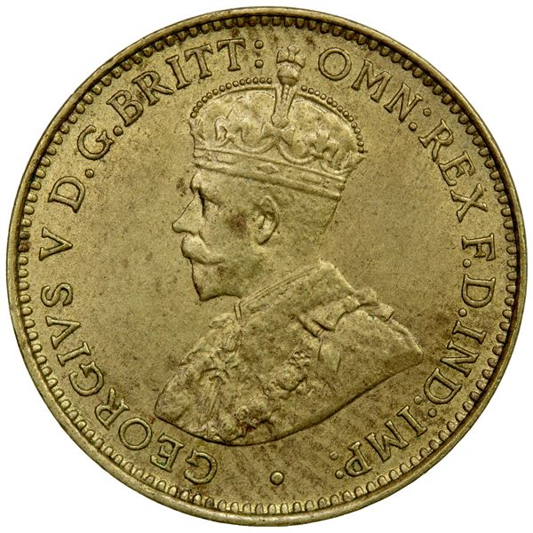 BRITISH WEST AFRICA: George V, 1910-1936, 3 pence, 1925, AU