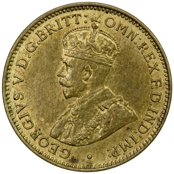 BRITISH WEST AFRICA: George V, 1910-1936, 3 pence, 1928, AU