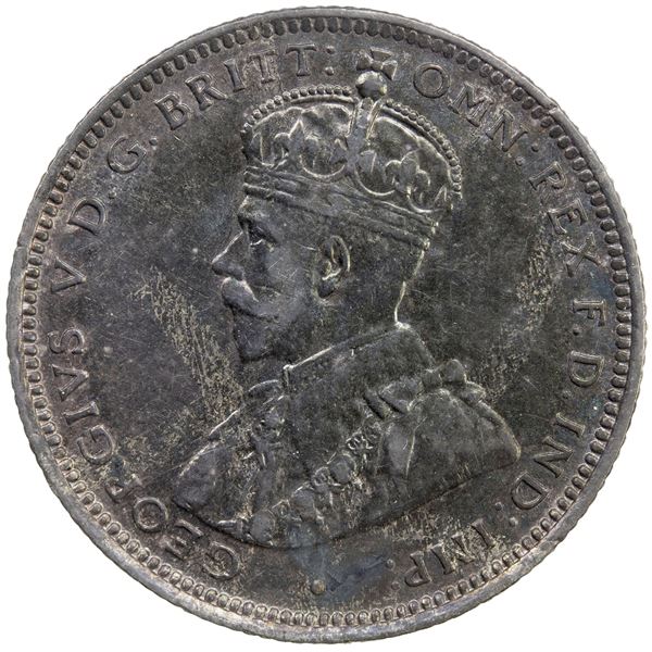 BRITISH WEST AFRICA: George V, 1910-1936, AR shilling, 1920, EF