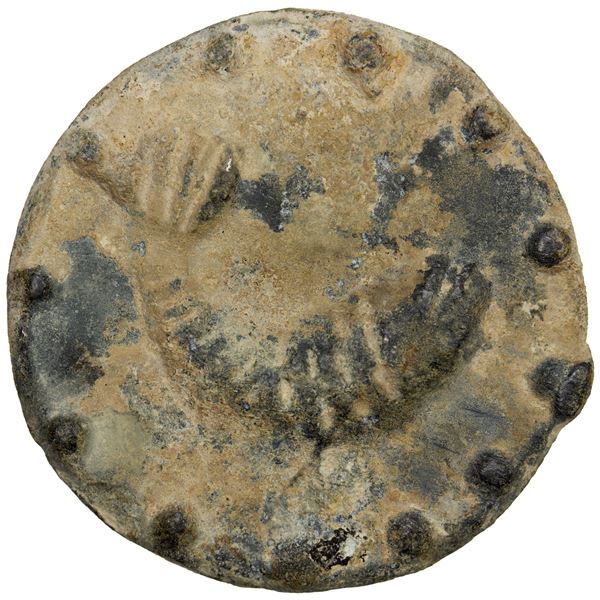 BURMA: PEGU: tin/lead token (3.00g), VF