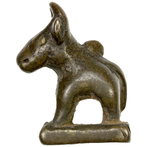 BURMA: bronze opium weight (12.58g), VF