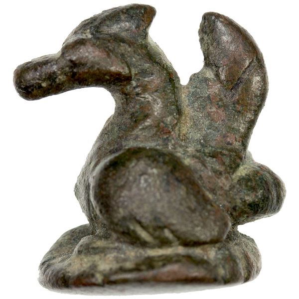 BURMA: bronze opium weight (6.4g), VF