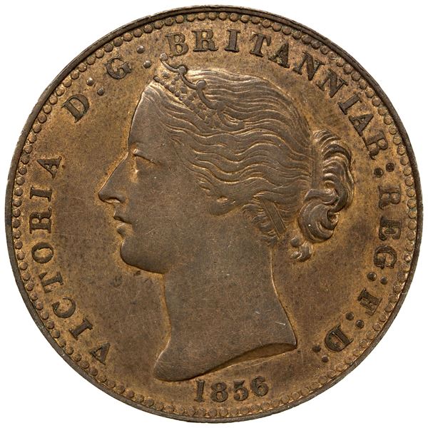 NOVA SCOTIA: Victoria, 1837-1867, AE penny token, 1856, AU