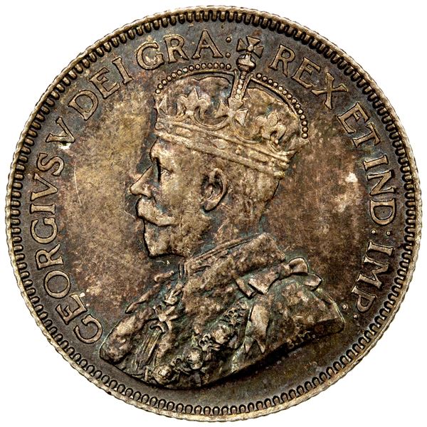 CANADA: George V, 1910-1936, AR 25 cents, 1934, AU