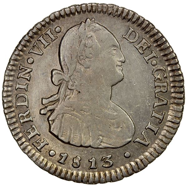CHILE: Fernando VII, 1808-1818, AR real, 1813-So, EF