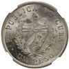 Image 2 : CUBA: First Republic, AR peso, 1934, NGC MS64