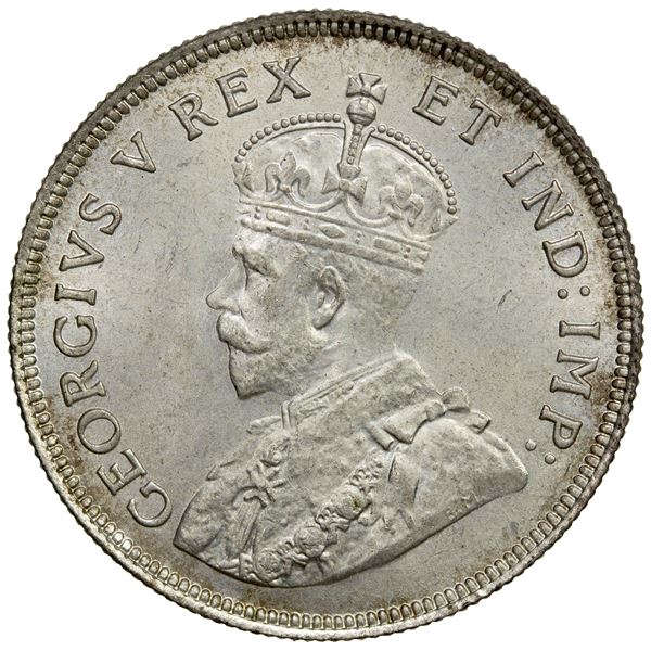 EAST AFRICA: George V, 1910-1936, BI shilling, 1924, Choice Unc
