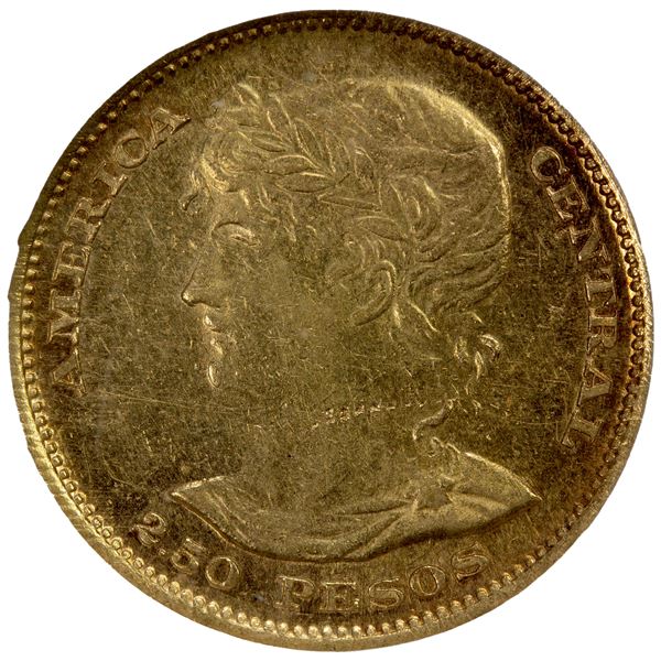 EL SALVADOR: Republic, AV 2½ pesos, 1892, NGC AU55