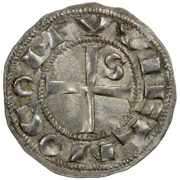 FRANCE: TOULOUSE: Guillaume IX of Aquitaine, second reign, 1119-1123, AR denier (1.30g), ND, Choice