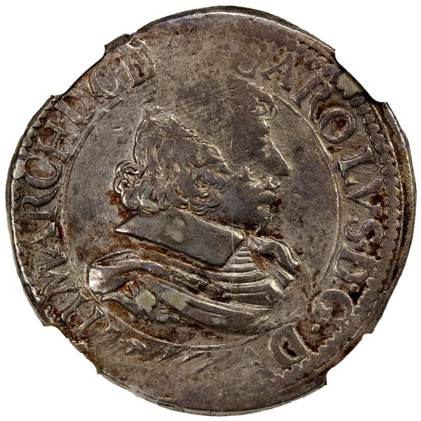FRANCE: Karl III, 1625-1634, 1661-1673, AR teston (1627), NGC VF35