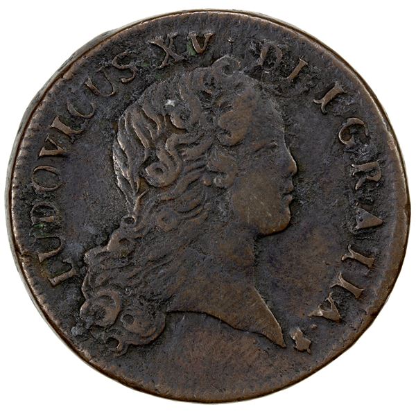 FRANCE: Louis XV, 1715-1774, AE sol, 1719-S, VF