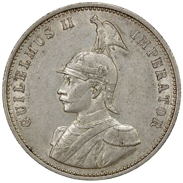 GERMAN EAST AFRICA: Wilhelm II, 1888-1918, AR rupie, 1891, EF
