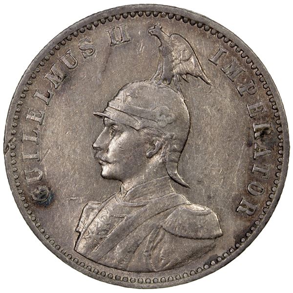 GERMAN EAST AFRICA: Wilhelm II, 1888-1918, AR ½ rupie, 1897, VF-EF