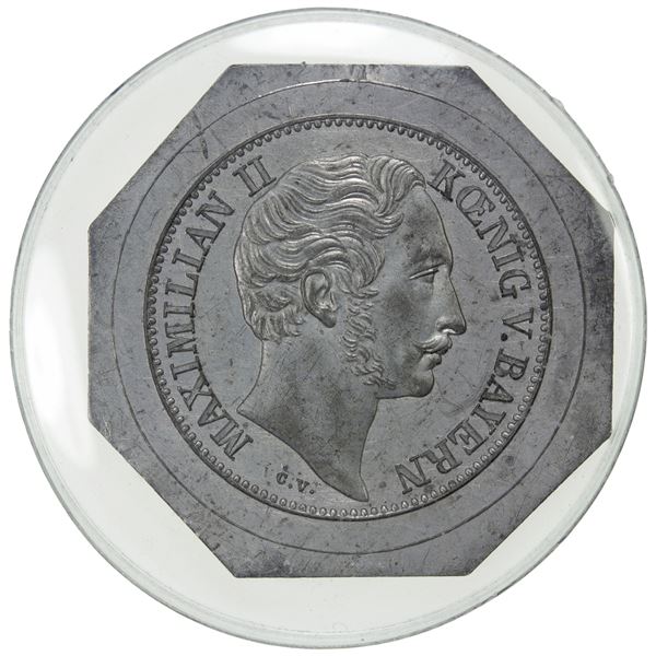 BAVARIA: Maximilian II, 1848-1864, ducat (2.19g), ND, Unc