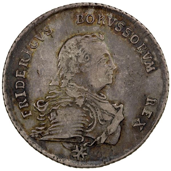 PRUSSIA: Friedrich II (the Great), 1740-1786, AR ¼ thaler, 1750-A, F-VF