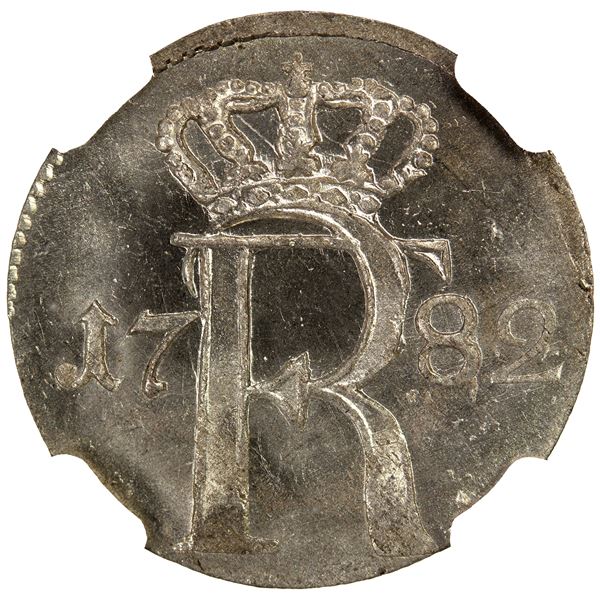 PRUSSIA: Friedrich II (the Great), 1740-1786, AR 1/24 thaler, 1782-A, NGC MS66. WINGS