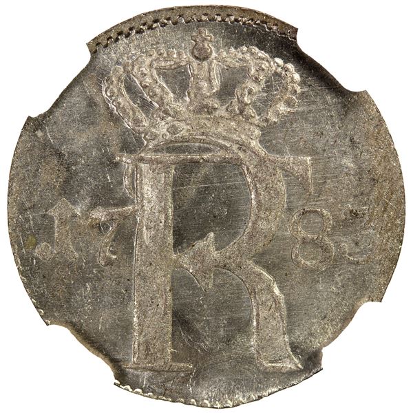 PRUSSIA: Friedrich II (the Great), 1740-1786, AR 1/24 thaler, 1783-A, NGC MS65. WINGS
