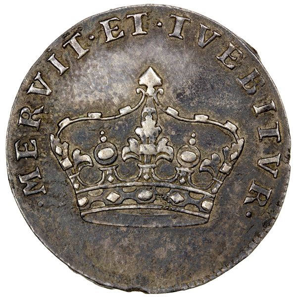 SAXONY: Friedrich August II, 1733-1763, AR 1/6 thaler (4.29g), Dresden, 1734, EF