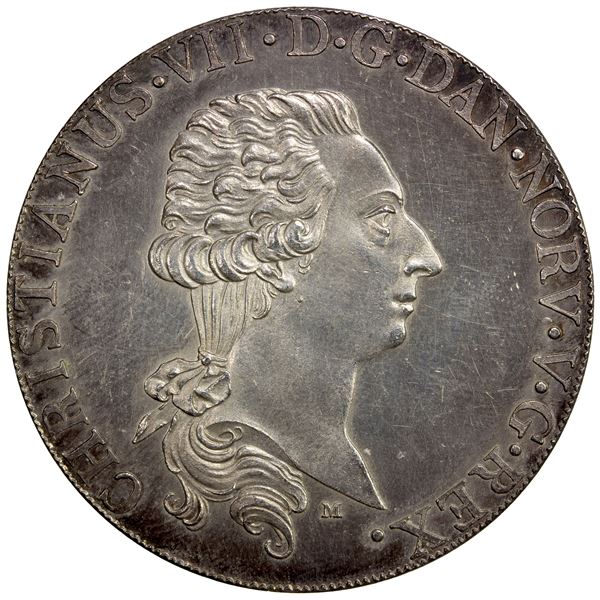 SCHLESWIG-HOLSTEIN: Christian VII, 1784-1808, AR 40 schilling (26.37g), 1799, Unc