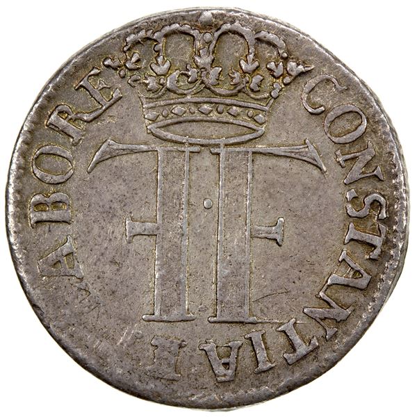 SCHLESWIG-HOLSTEIN-GOTTORP: Friedrich IV, 1694-1702, AE 5 schilling, 1702, choice EF