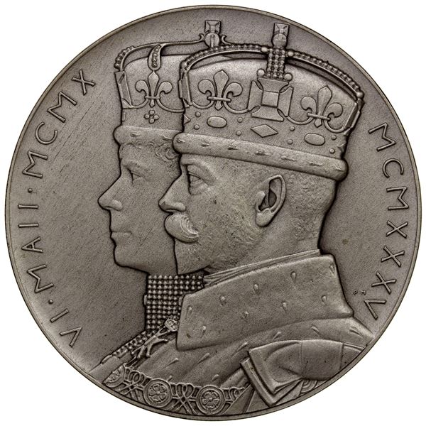 GREAT BRITAIN: George V, 1910-1936, AR medal (88.48g), 1935, Choice Unc