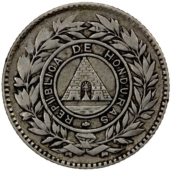 HONDURAS: Republic, AR 10 centavos, 1885, VF