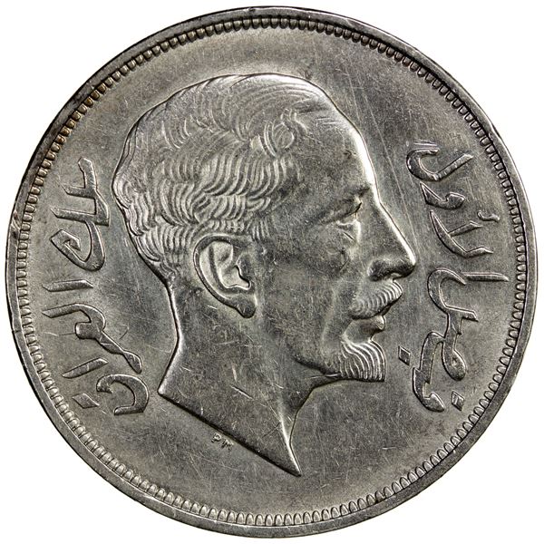 IRAQ: Faisal I, 1921-1933, AR riyal, 1932/AH1350, EF