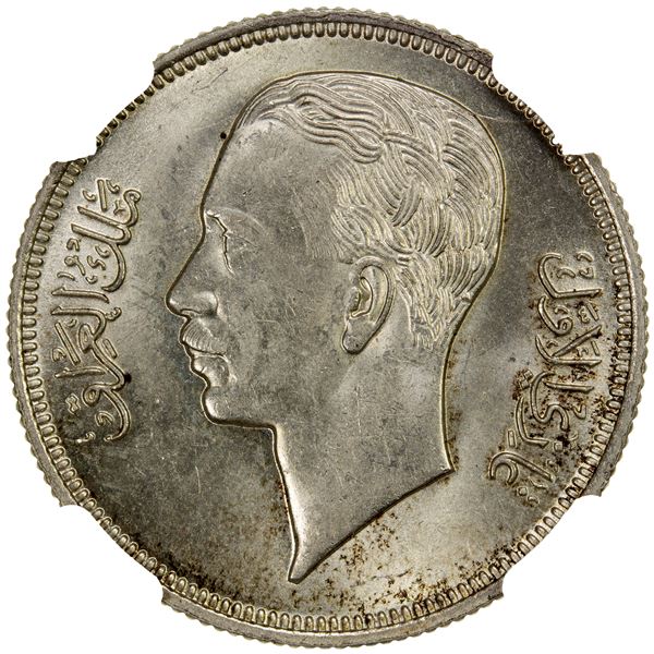 IRAQ: Ghazi I, 1933-1939, AR 50 fils, 1938/AH1357, NGC MS63