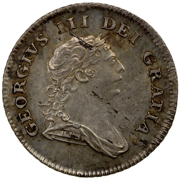 IRELAND: George III, 1760-1820, AR 5 pence token, 1805, AU