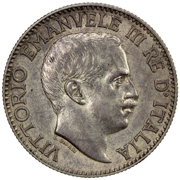 ITALIAN SOMALILAND: Vittorio Emenuele III, 1900-1946, AR ½ rupia, 1910-R, EF