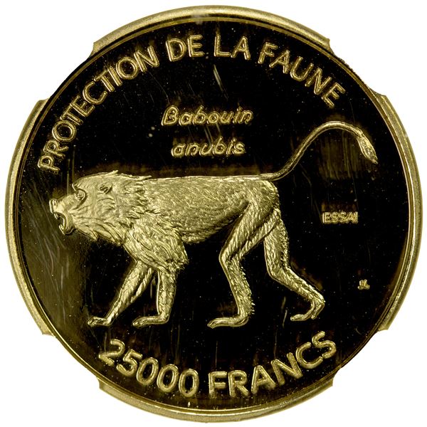 IVORY COAST: Republic, AV 25,000 francs, 2007, NGC Proof 67 Ultra Cameo