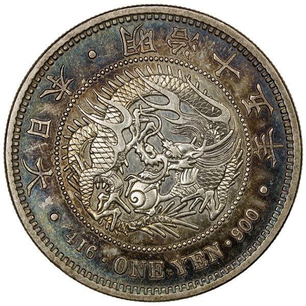 JAPAN: Meiji, 1868-1912, AR yen, year 15 (1882), AU