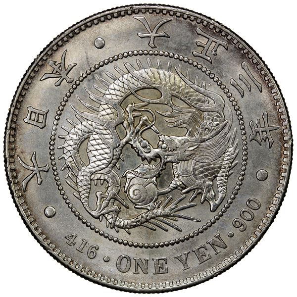 JAPAN: Taisho, 1912-1926, AR yen, year 3 (1914), Unc