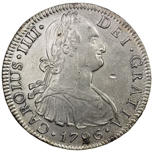 MEXICO: Carlos IV, 1788-1808, AR 8 reales, 1796-Mo, EF