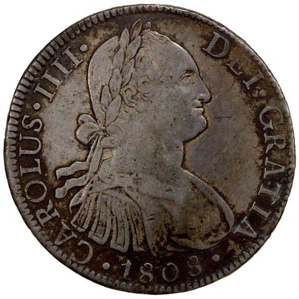 MEXICO: Carlos IV, 1788-1808, AR 8 reales, 1808-Mo, VF
