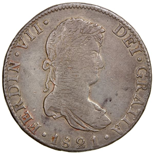 MEXICO: Fernando VII, 1808-1821, AR 8 reales, 1821-Mo, VF