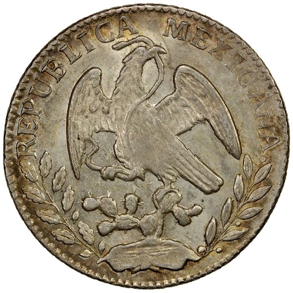 MEXICO: Republic, AR 2 reales, 1862-Go, AU