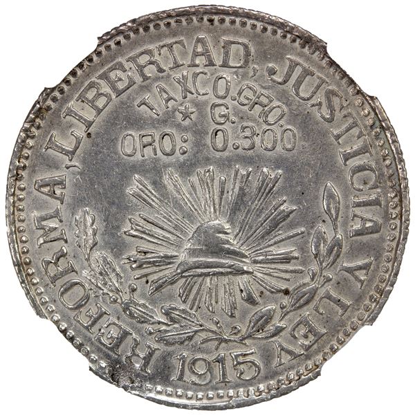 MEXICO: Guerrero: Revolutionary Issue, AR peso, 1915, NGC UNC details