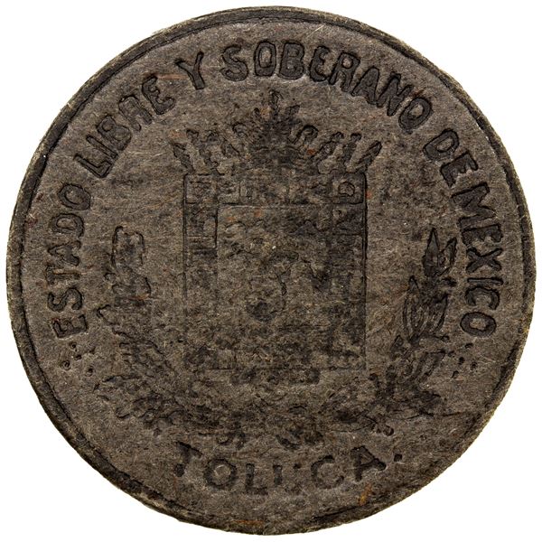 MEXICO: Estado de Mexico, 5 centavos (1.05g), 1915, Choice VF