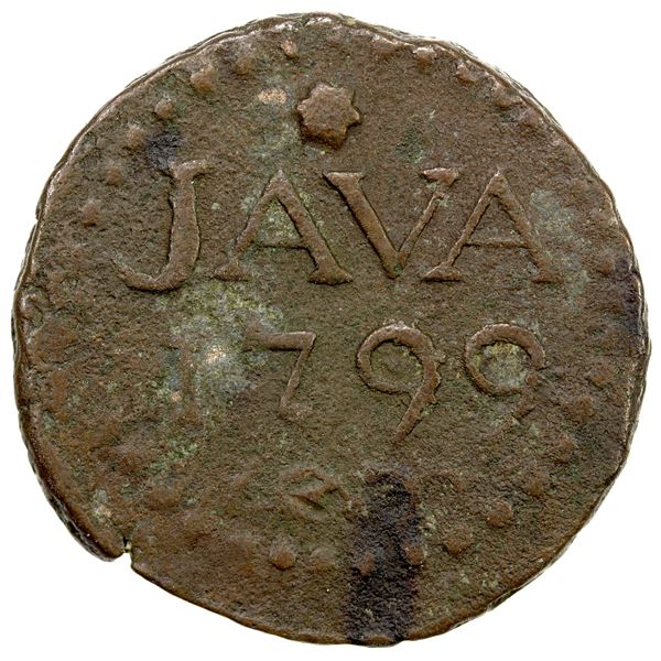 NETHERLANDS EAST INDIES: Java, AE stuiver, 1799, VF
