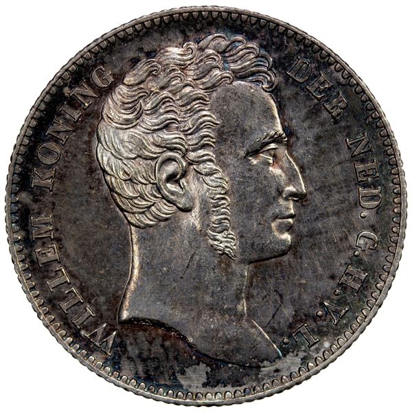 NETHERLANDS EAST INDIES: Willem I, 1815-1840, AR ½ gulden, 1826, Unc