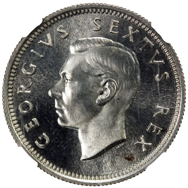 SOUTH AFRICA: George VI, 1936-1952, AR sixpence, 1948, NGC Proof 66