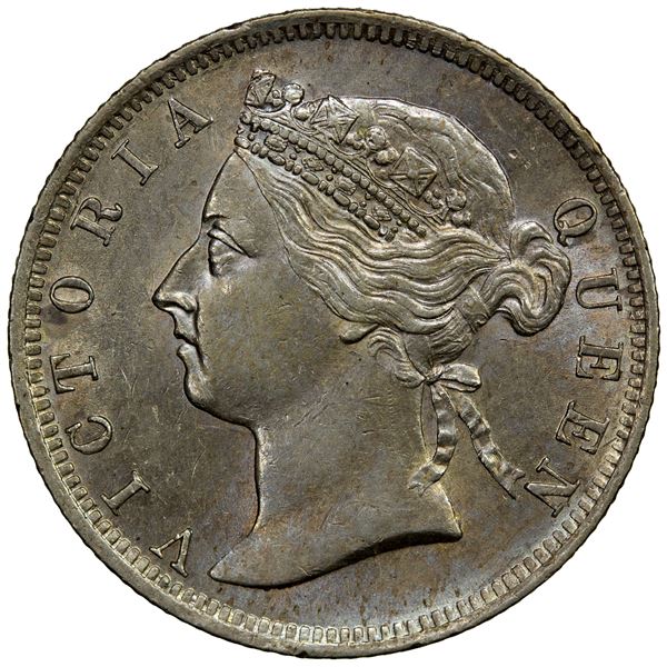 STRAITS SETTLEMENTS: Victoria, 1858-1901, AR 20 cents, 1900, AU