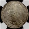 Image 1 : THAILAND: Rama VII, 1925-1935, AR ½ baht, BE2472 (1929), NGC MS64