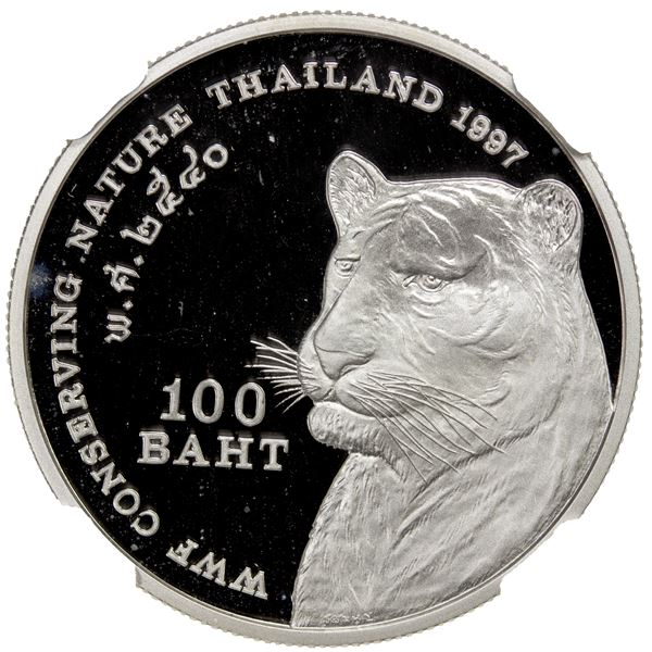 THAILAND: Rama IX, 1946-2016, AR 100 baht, BE2540 (1997), NGC PF68 Ultra Cameo. CAC